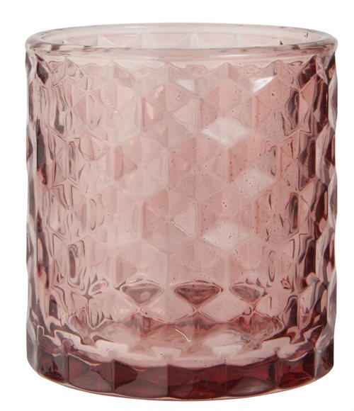 Fyrfadsstage i Malva glas