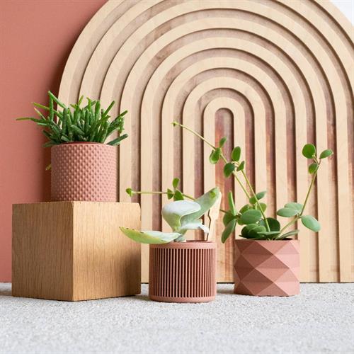 Sæt med 3 plantekrukker – Piko, Diamant og Japan