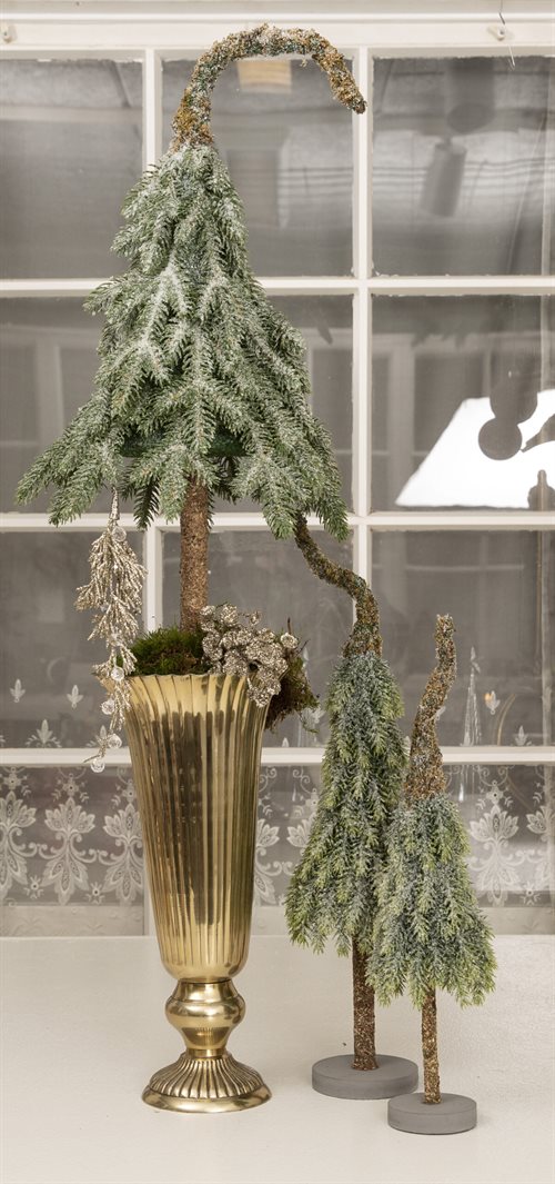 Elegant Pokalvase i Guldfarvet Metal