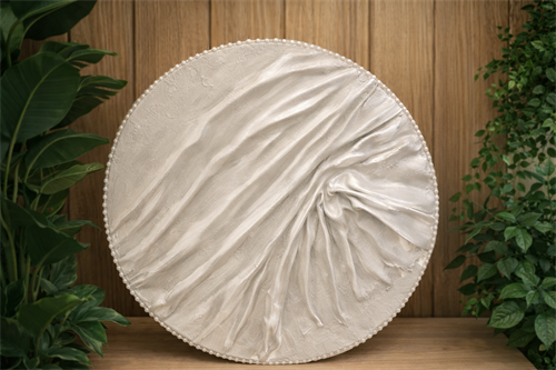 Cirkulær kunst med perlekant