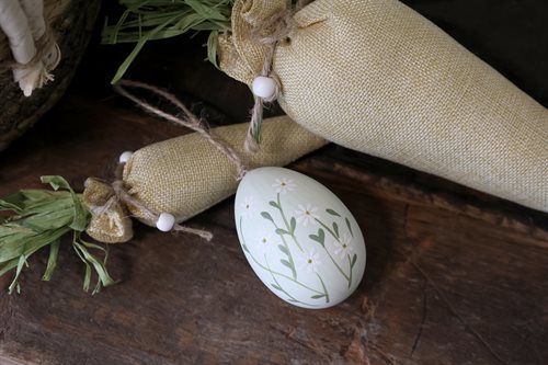 Påskeæg m. håndmalede blomster