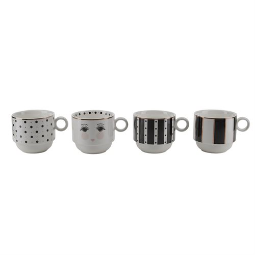 Krus 4-Pack i stativ
