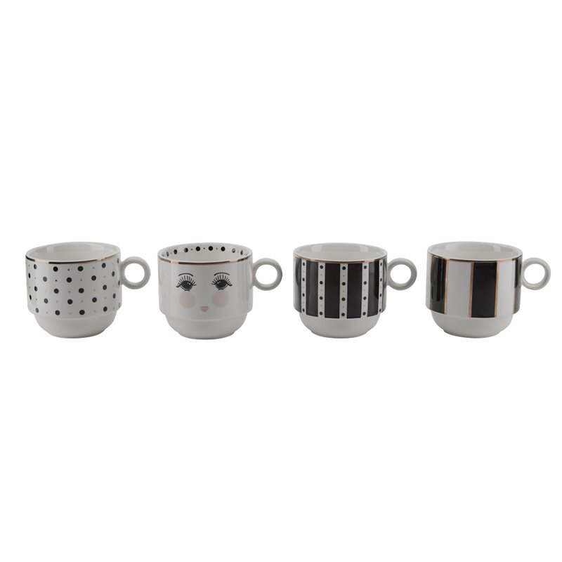 Krus 4-Pack i stativ