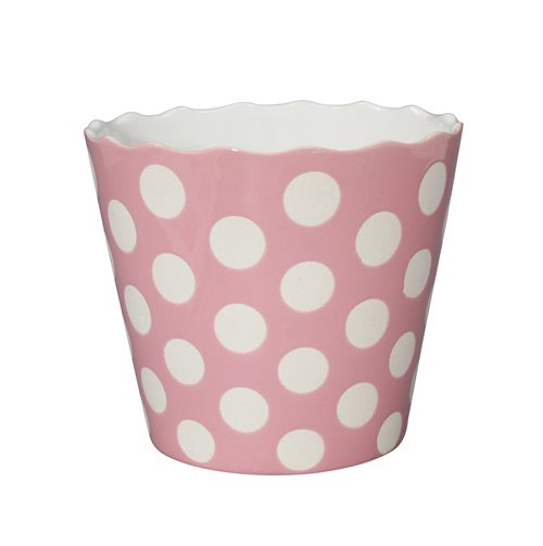 Happy Bowl Large i pink med prikker - Før 189,-