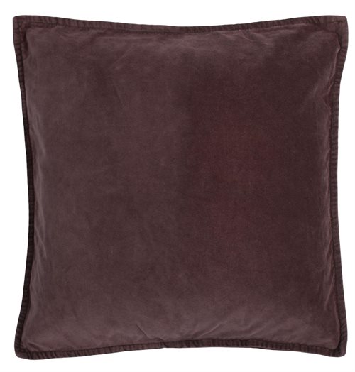 Pudebetræk Velour Aubergine -Nedsat