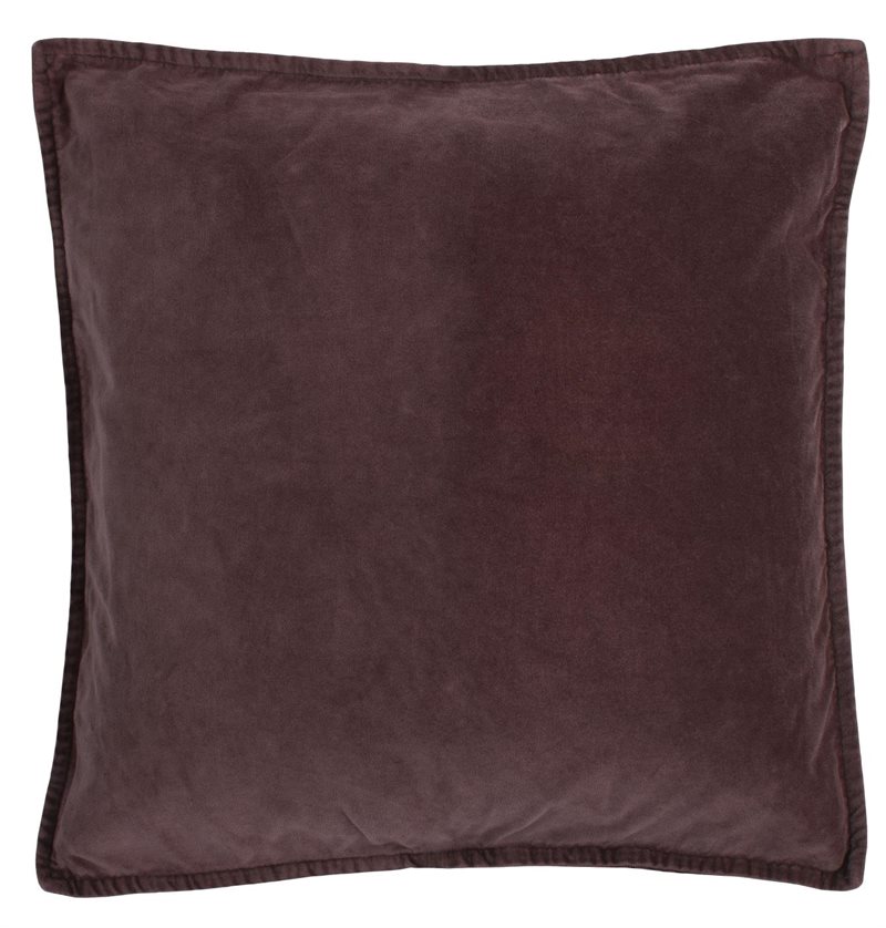Pudebetræk Velour Aubergine -Nedsat