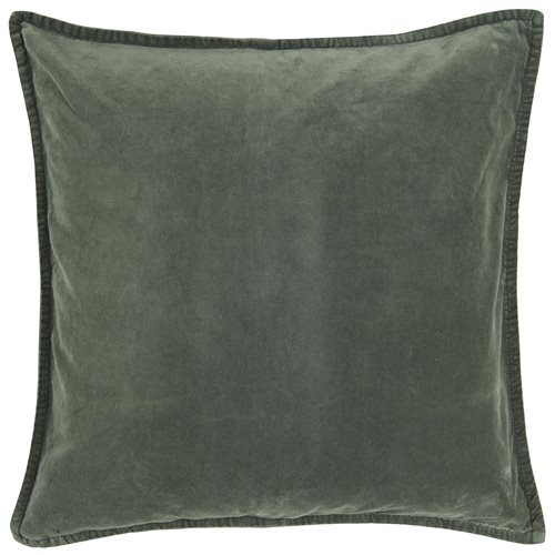 Pudebetræk velour dusty petrol - Nedsat