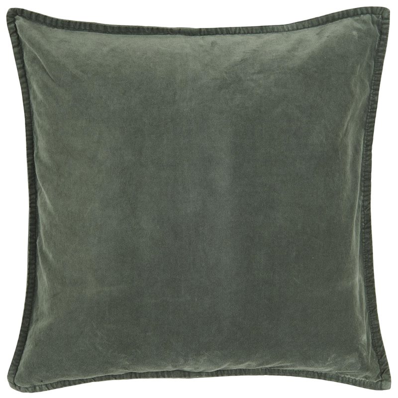 Pudebetræk velour dusty petrol - Nedsat