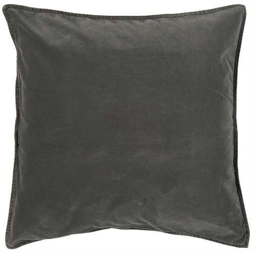 Pudebetræk I velour Thunder Grey - Nedsat