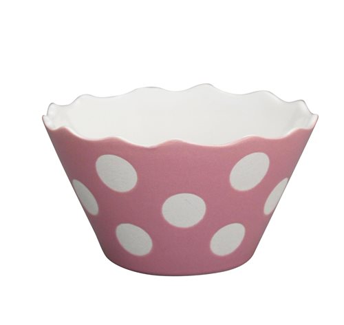 Happy Bowl i pink med prikker  - Før 149,-