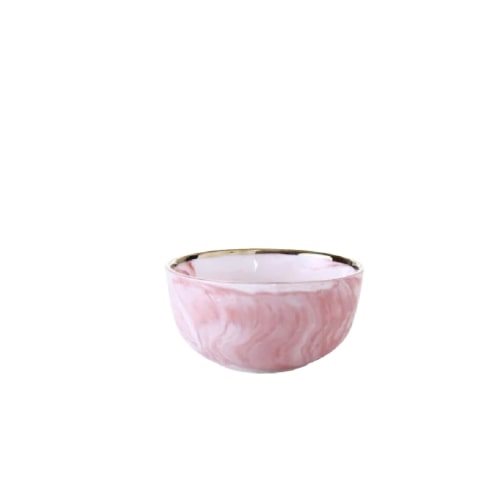 Smukke skåle i porcelæn med marmor mønster