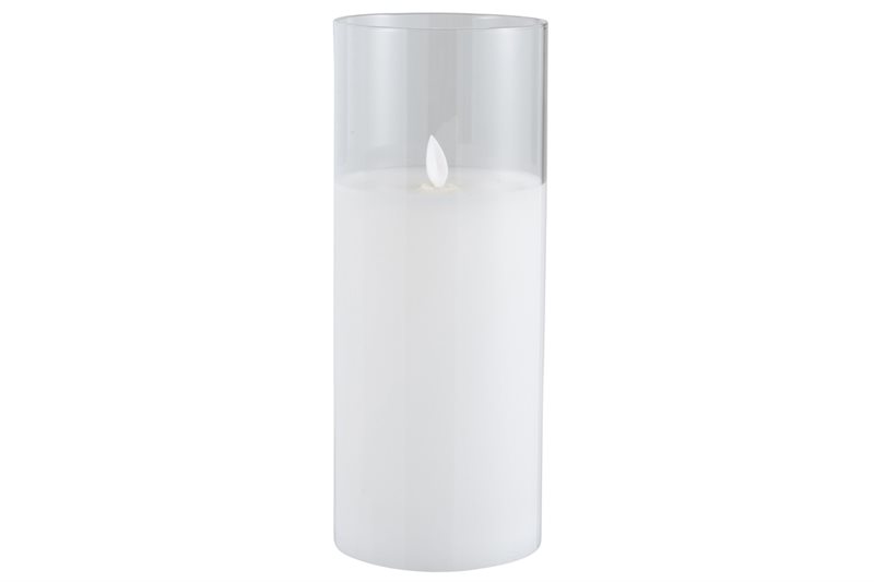 LED lys i glas Højde 30 cm