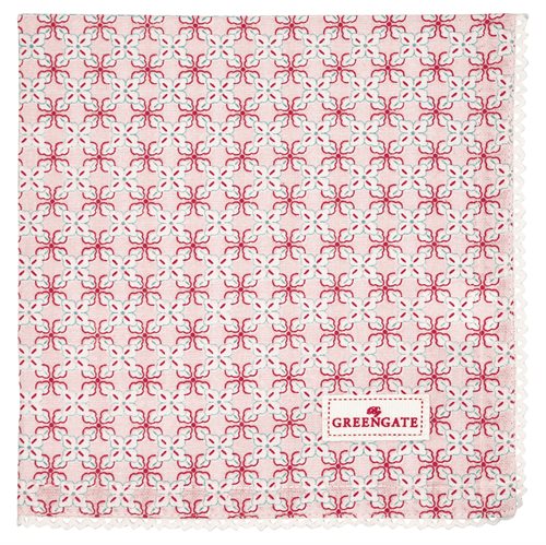 Harper stof serviet i pale pink Fra Greengate