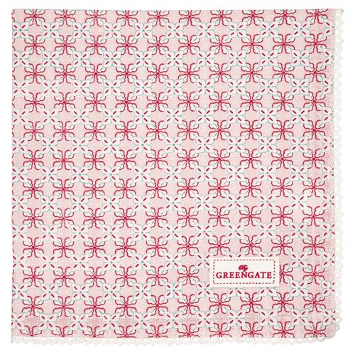 Harper stof serviet i pale pink - 4 stk. Fra Greengate