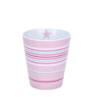 Multistrib Krus i stribet pink - Før 55,-