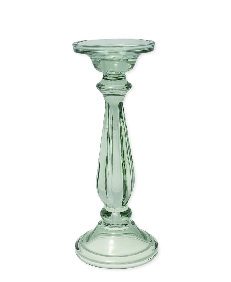 Lysestage Curved Green I Glas - Nedsat