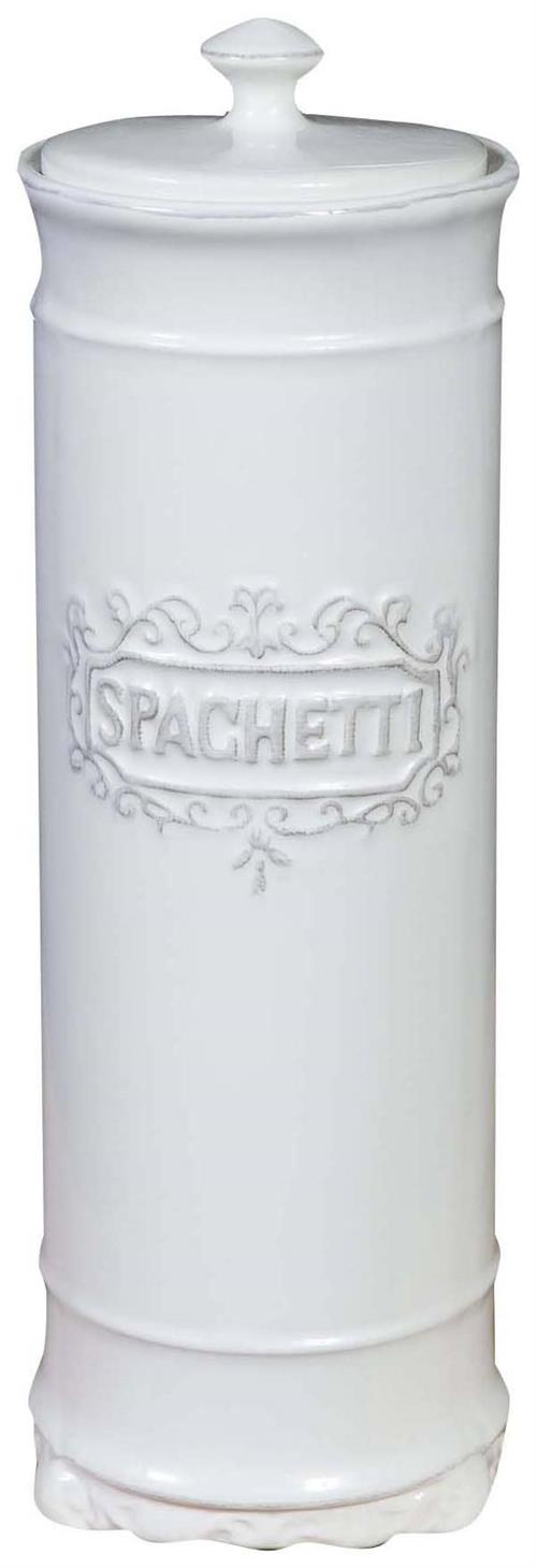 Spaghetti Krukke i Shabby hvid porcelæn